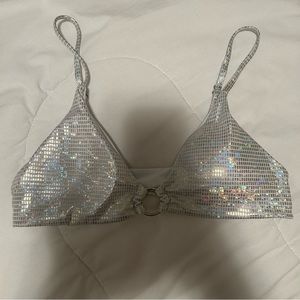Metallic Bikini Swim Top